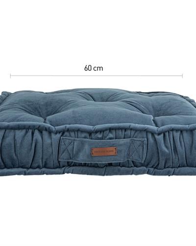 Malta Square Декоративна Възглавница За Под Кадифе 60x60x14 см Индиго.