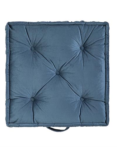 Malta Square Декоративна Възглавница За Под Кадифе 60x60x14 см Индиго.