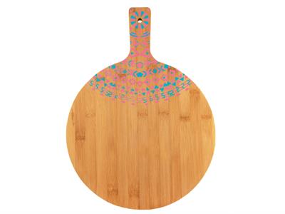 Mandala ДЪСКА ЗА РЯЗАНЕ Кръгла Бамбук Beige