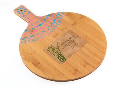 Mandala ДЪСКА ЗА РЯЗАНЕ Кръгла Бамбук Beige