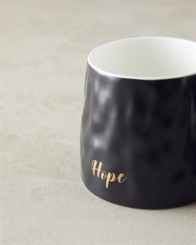 New Bone China With Lid and Spoon Mug 350 ML Black