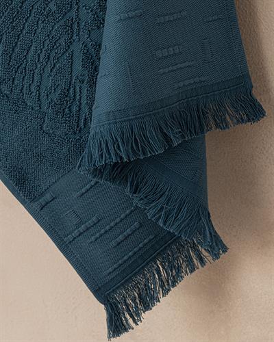 Mara Хавлия За Лице С Ресни, Памучен, Петролово Синьо, 50 X 70 Cm