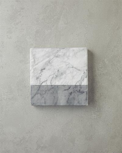 Marble Stripe Хартиени Салфетки 20 бр. Хартия 33x33 см Сребърен.