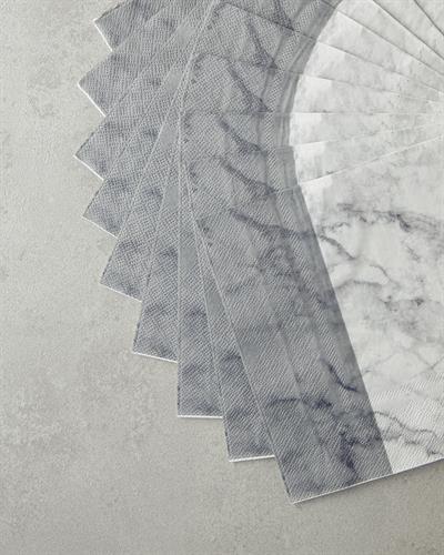 Marble Stripe Хартиени Салфетки 20 бр. Хартия 33x33 см Сребърен.