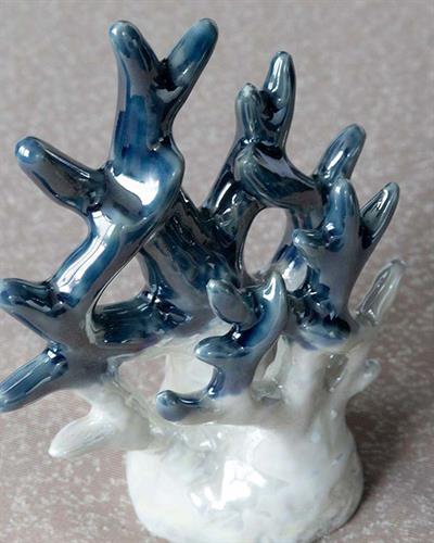 Marbled Blue Декоративен Предмет Порцелан, Синьо, 10,6 X 5,8 X 14,6 Cm