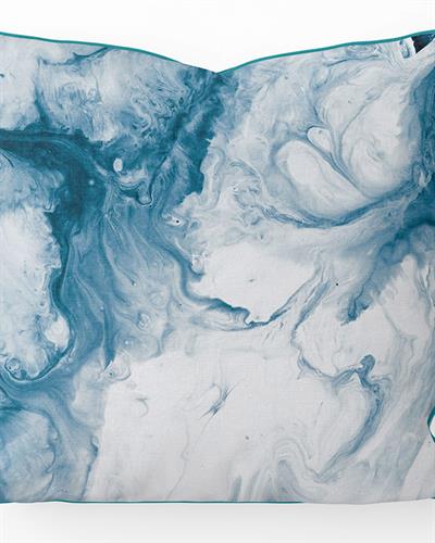 Marbled Blue Декоративна Възглавница Двулицев 45x45 см Син