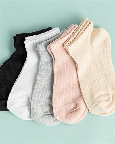 Margarida Чорапи Дамски 5 Бр., Памучен Полиестер, Черно-Сиво, 36-40