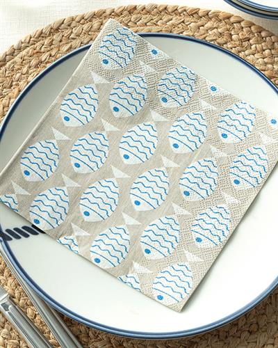 Marine 1 Хартийни Салфетки 20 Бр., Бежово, 33 X 33 Cm