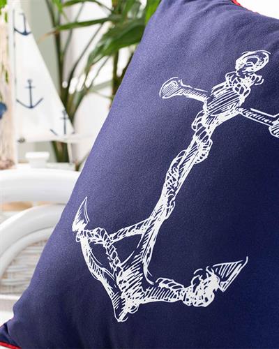 Marine Декоративна Възглавница 45x45 см Морскосин