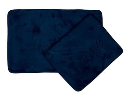 Marine ПОСТЕЛКА ЗА БАНЯ КО С нехлъзгащ се гръб 60x90cm+50x60cm Dark Blue