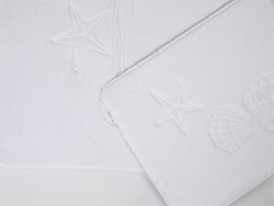Marine ПОСТЕЛКА ЗА БАНЯ КО С нехлъзгащ се гръб 60x90cm+50x60cm White