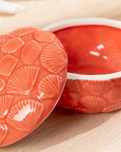 Marine Декоративна Кутия 9x9x5,3 см Оранжев