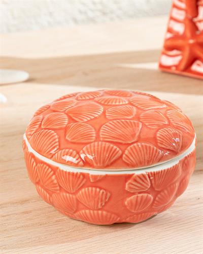 Marine Декоративна Кутия 9x9x5,3 см Оранжев