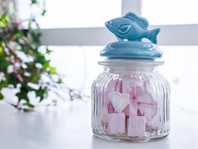 Marine КУТИЯ ЗА СЪХРАНЕНИЕ Stoneware 11x18 cm Blue.