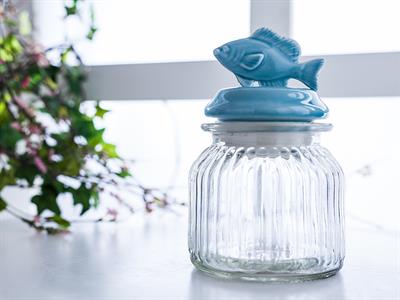 Marine КУТИЯ ЗА СЪХРАНЕНИЕ Stoneware 11x18 cm Blue.