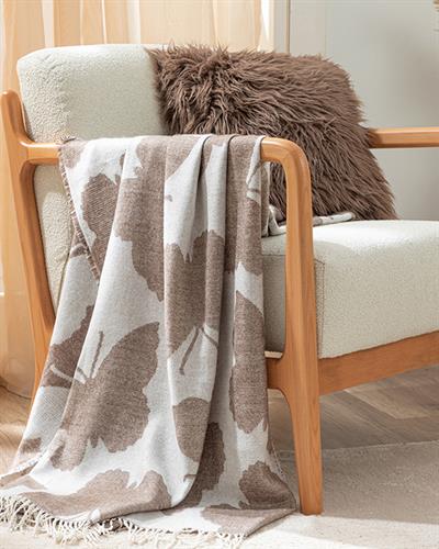 Mariposas Chair Shawl 130x170 cm Brown