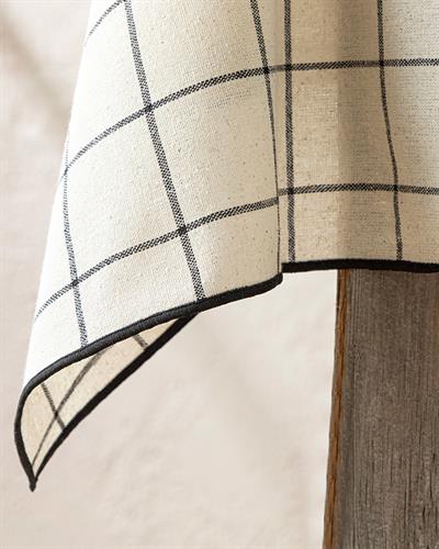 Maro Покривка За Маса Памучен, Черно, 150 X 200 Cm