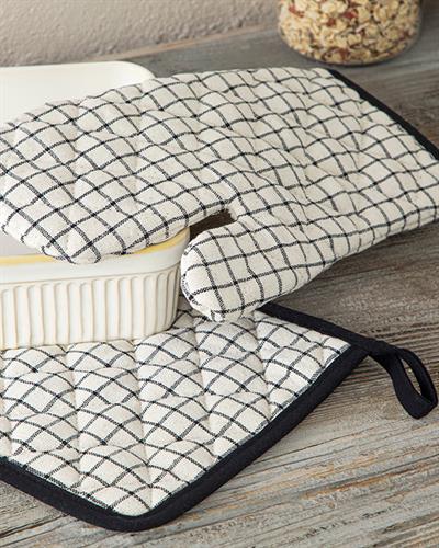 Maro Кухненски Комплект 2Бр., Памучен, Черно, 0