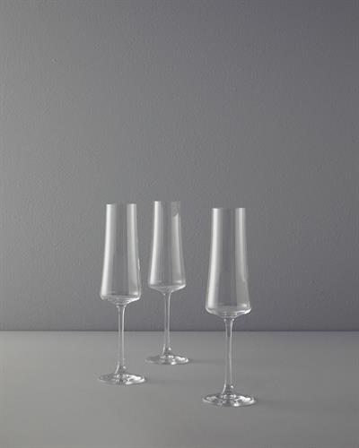 Marsel Чаши Със Столче за шампанско 3 бр. Кристалин 210 мл Прозрачен