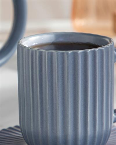 Martinez Демлик Сервиз Керамика, Синьо, 1000 Ml + 300 Ml