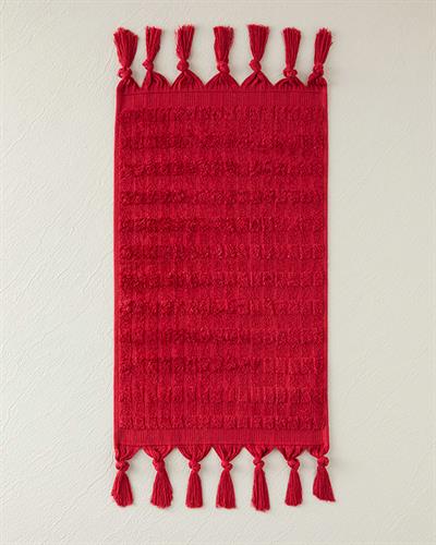 Marvin Кърпа За Ръце С ресни Памучен 30x45 см Червен