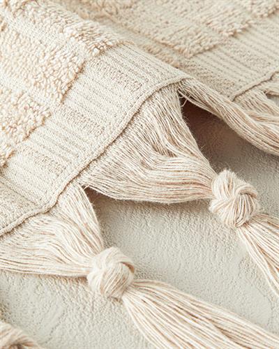 Marvin Кърпа За Ръце С ресни Памучен 30x45 см Бежов