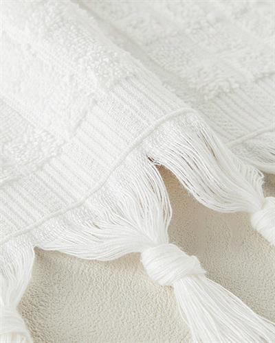 Marvin Кърпа За Ръце С ресни Памучен 30x45 см Екрю