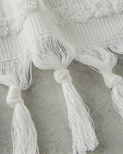 Marvin Кърпа За Лице С ресни Памучен 50x80 см Екрю