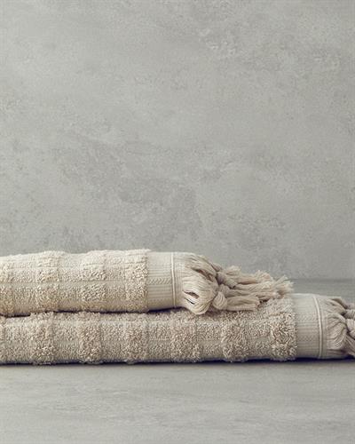 Marvin Кърпа За Лице С ресни Памучен 50x80 см Бежов