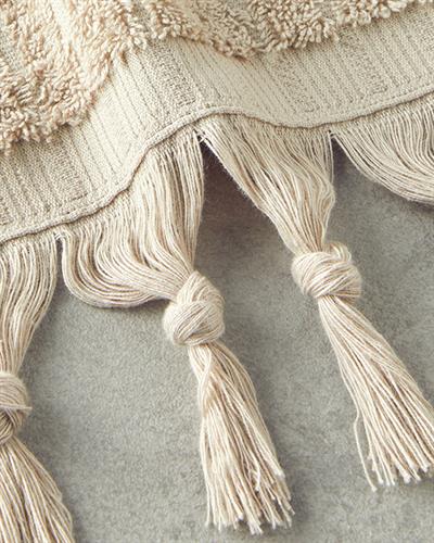 Marvin Кърпа За Лице С ресни Памучен 50x80 см Бежов