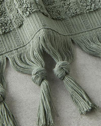 Marvin Кърпа За Лице С ресни Памучен 50x80 см Зелен