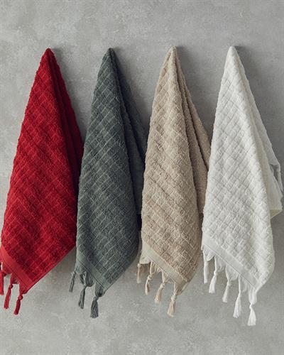 Marvin Кърпа За Лице С ресни Памучен 50x80 см Зелен