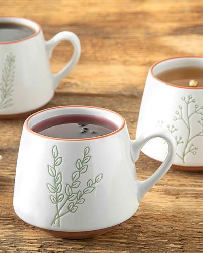 Maskros Чаша Керамика, Кремово-Зелено, 340 Ml