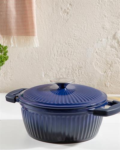 Master Cast Тенджера Дълбок Алуминиева отливка 20 см Морскосин