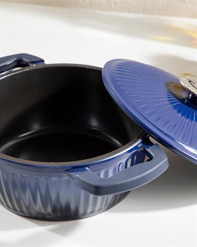 Master Cast Тенджера Дълбок Алуминиева отливка 20 см Морскосин