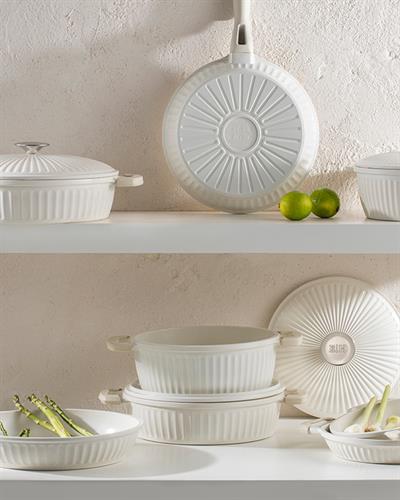 Master Cast Тенджера Дълбок Алуминиева отливка 20 см Кремав