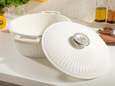 Master Cast Тенджера Дълбок Алуминиева отливка 24 см Кремав