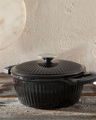 Master Cast Induction Тенджера Дълбока, Алуминиева Отливка, Черно, 20 Cm