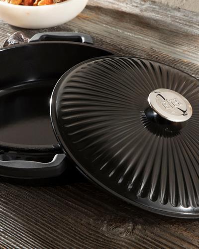 Master Cast Induction Тенджера Плитка, Алуминиева Отливка, Черно, 28 Cm