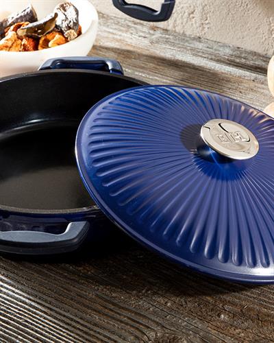 Master Cast Induction Тенджера Плитка, Алуминиева Отливка, Тъмно Синьо, 28 Cm