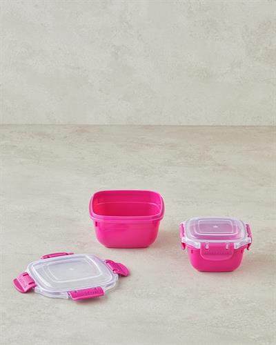 Master Lock Кутия За Съхранение 2 бр. Пластмаса 275 + 500 мл Розов