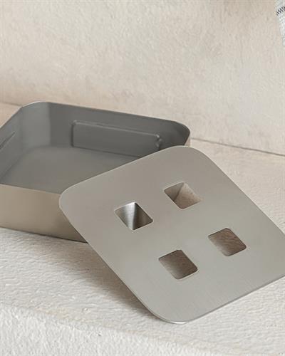 Matte Chic Stainless Steel Bathroom Set Silver.