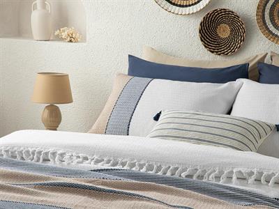 Matty Покривка За Легло Единичен Размер, Тъкан, Тъмно Синьо, 160 X 240 Cm