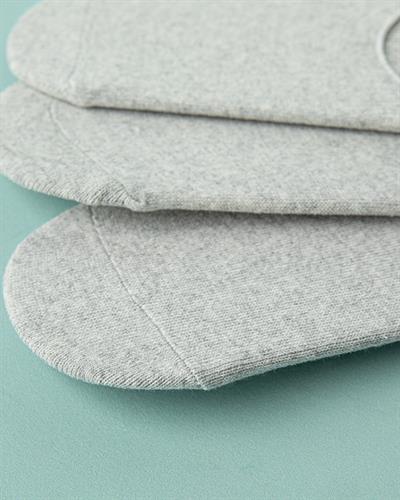 Max Cotton Polyester Mens 3 Pcs No Show Socks 40-44 Gray