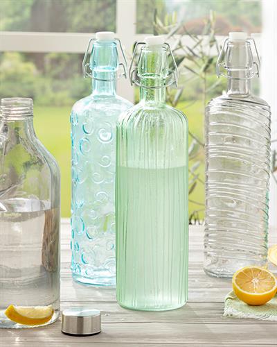 May Glass Bottle 1000 ml Green