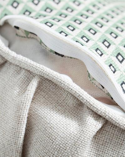 Maya Декоративен Пуф Отпечатан, Зелено, 60 Cm