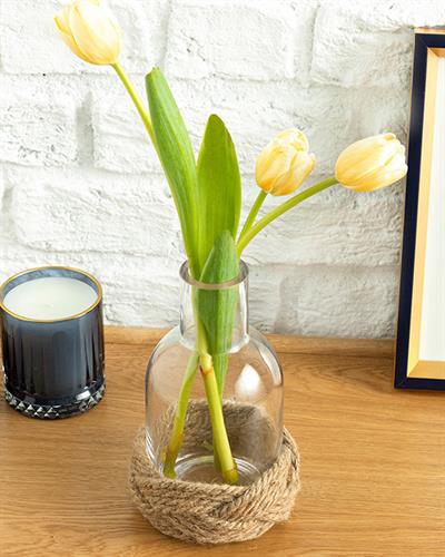 Mayra Ваза Стъкло, Прозрачен, 13 X 13 X 20 Cm