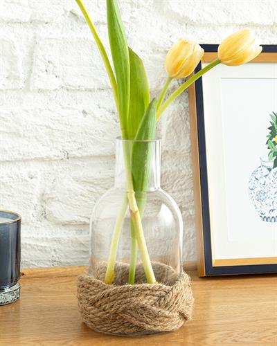 Mayra Ваза Стъкло, Прозрачен, 13 X 13 X 20 Cm