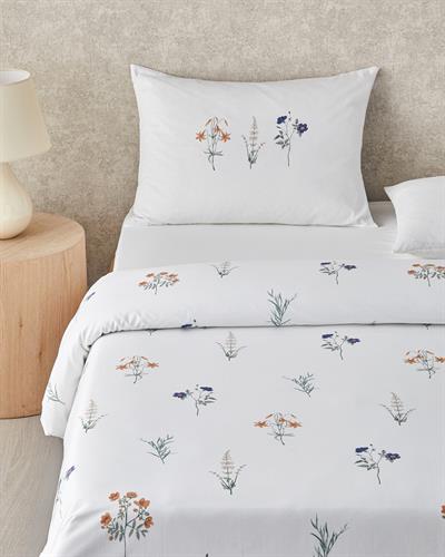 Спален Комплект Единичен Памук 160x220 см Оранжев - Син