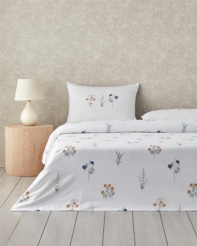 Спален Комплект Единичен Памук 160x220 см Оранжев - Син